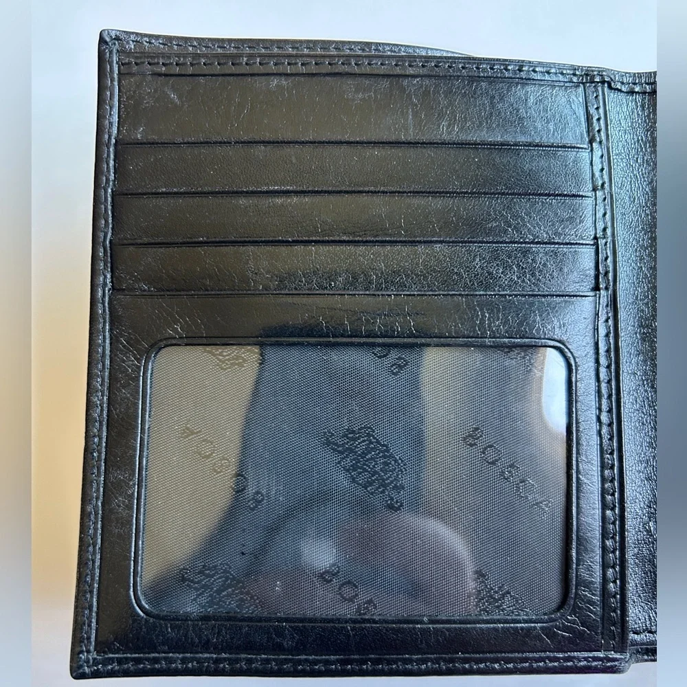 Bosca Black‎ Leather Key Card Holder Accessory